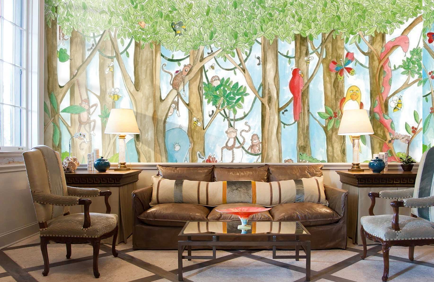 Обои P120101-8 фото в интерьере кабинета