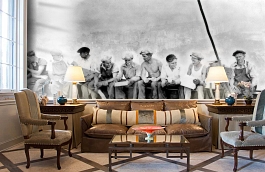 Обои 1423 lev5 808 фото в интерьере кабинета превью