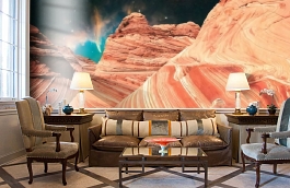 Обои 4500013 фото в интерьере кабинета превью