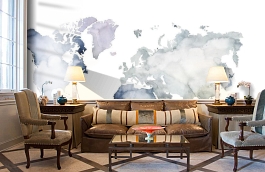 Обои 100549 фото в интерьере кабинета превью