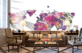 Обои 100846 фото в интерьере кабинета превью