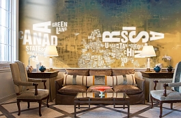 Обои 101027 фото в интерьере кабинета превью