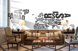 Обои 101034 фото в интерьере кабинета превью