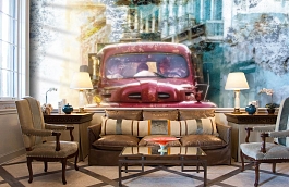 Обои 101041 фото в интерьере кабинета превью