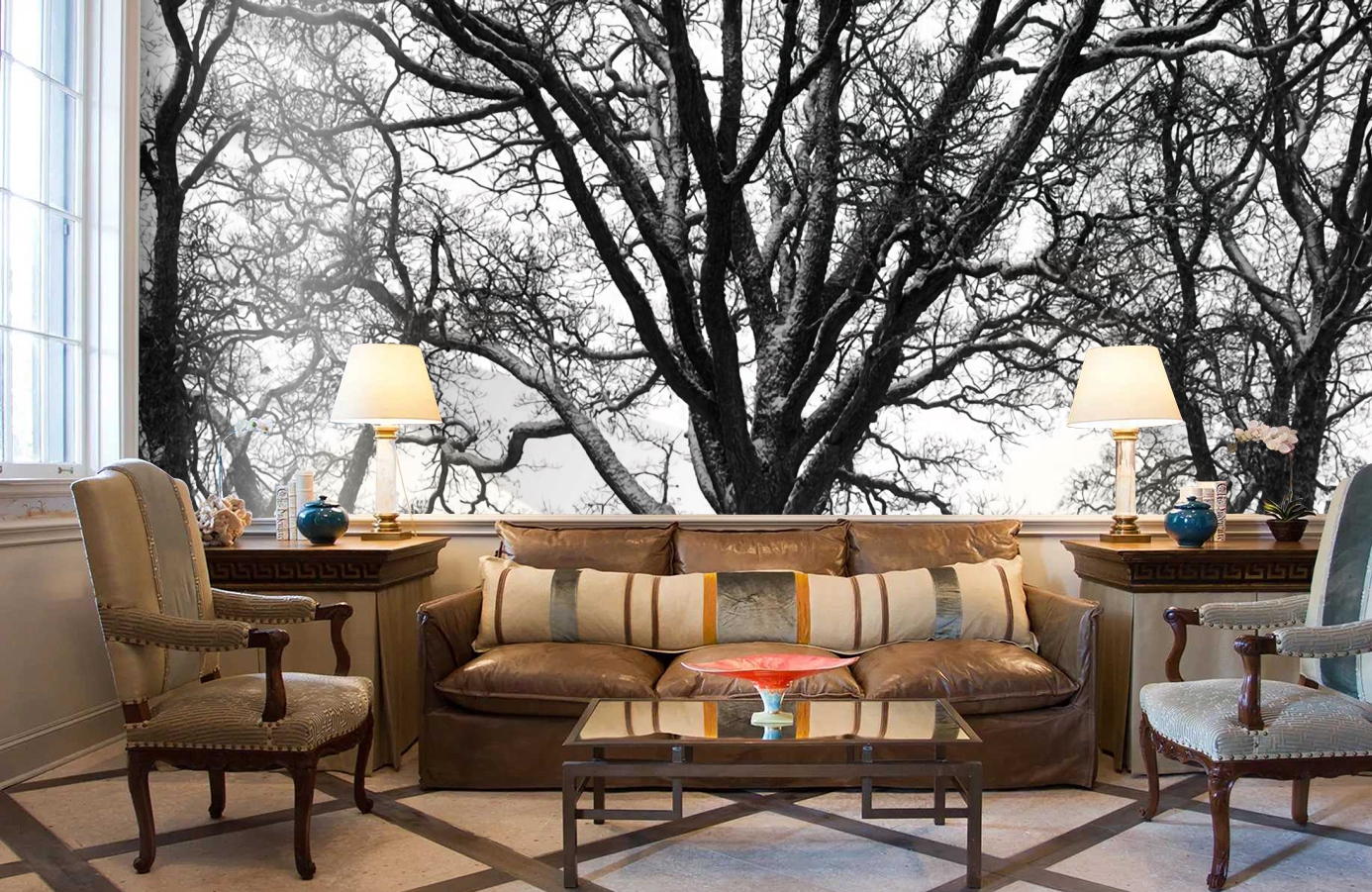 Обои P020501-9 фото в интерьере кабинета