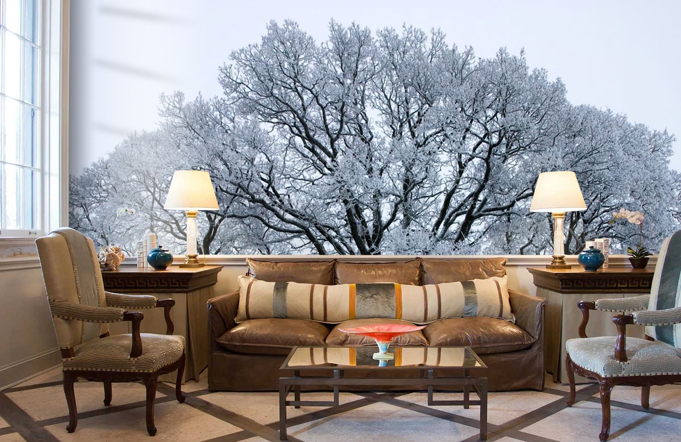 Обои P020502-9 фото в интерьере кабинета