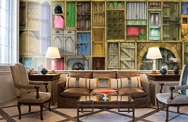 Обои 1455 lev5 809 фото в интерьере кабинета превью