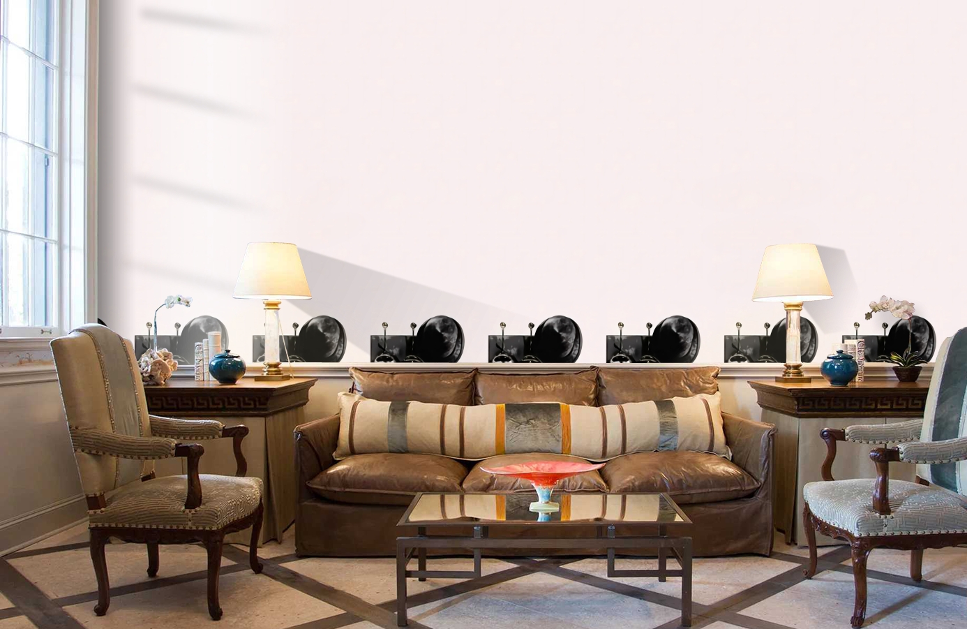 Обои DM227-1 фото в интерьере кабинета