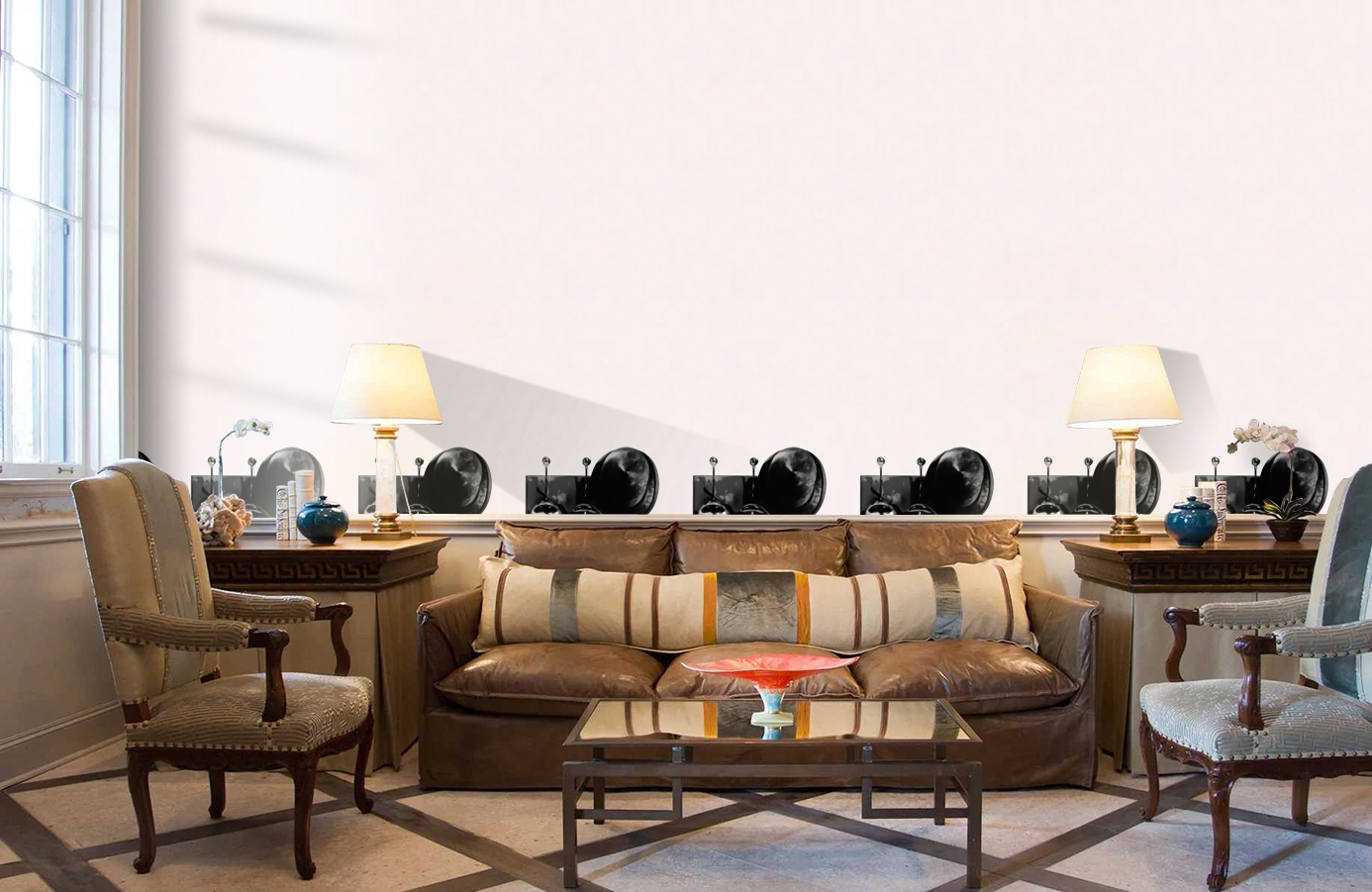 Обои DM227-2 фото в интерьере кабинета