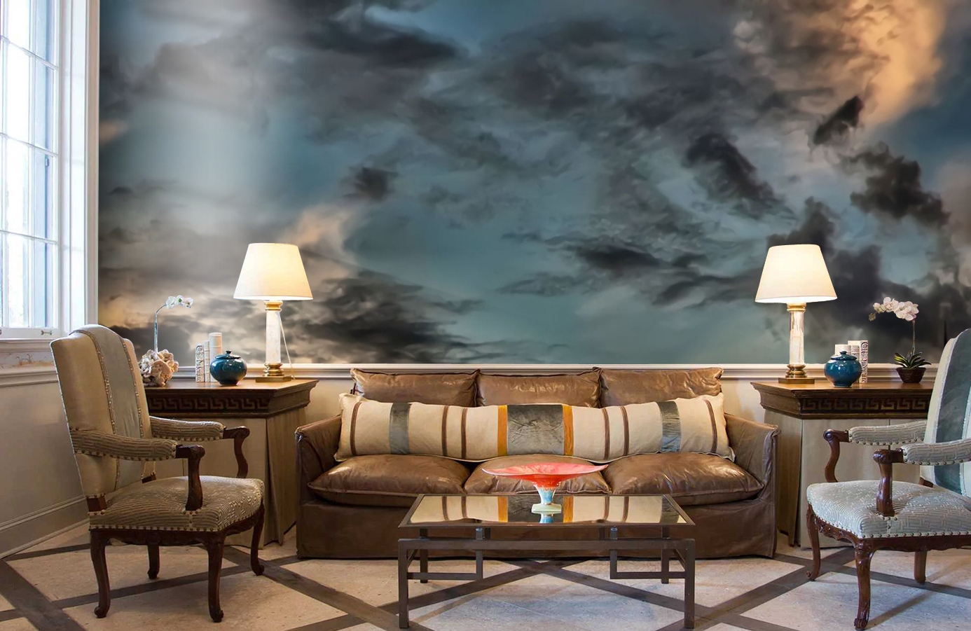 Обои P020701-0 фото в интерьере кабинета