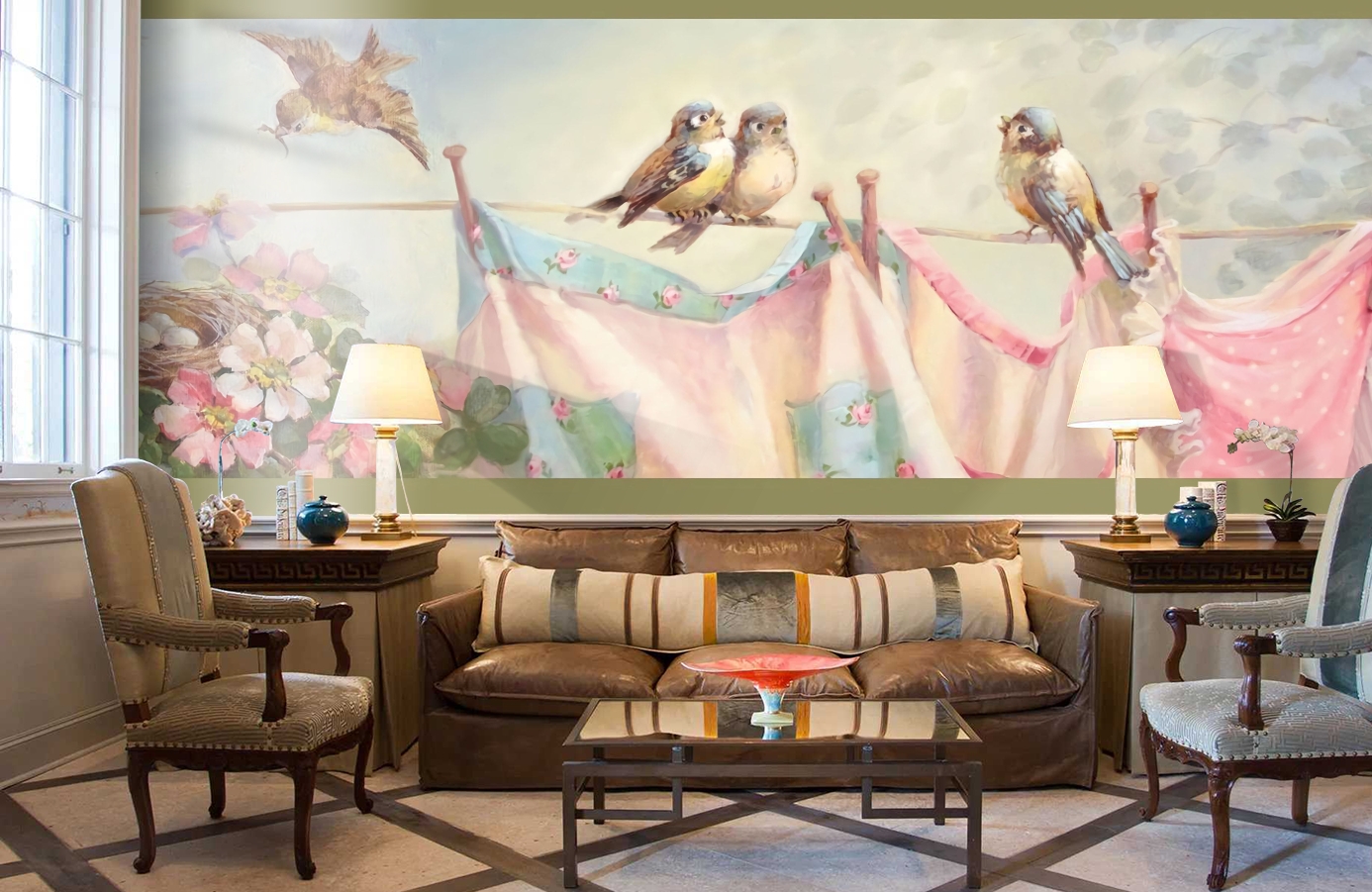 Обои CBB2221 фото в интерьере кабинета