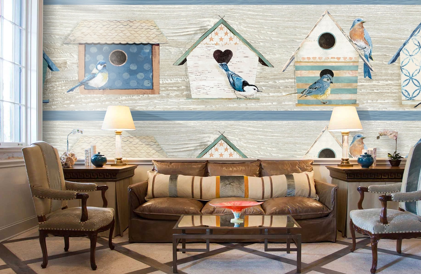 Обои CBB2241 фото в интерьере кабинета