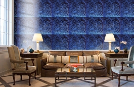 Обои 374 BLEU фото в интерьере кабинета превью