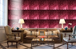 Обои 486 BORDEAUX фото в интерьере кабинета превью