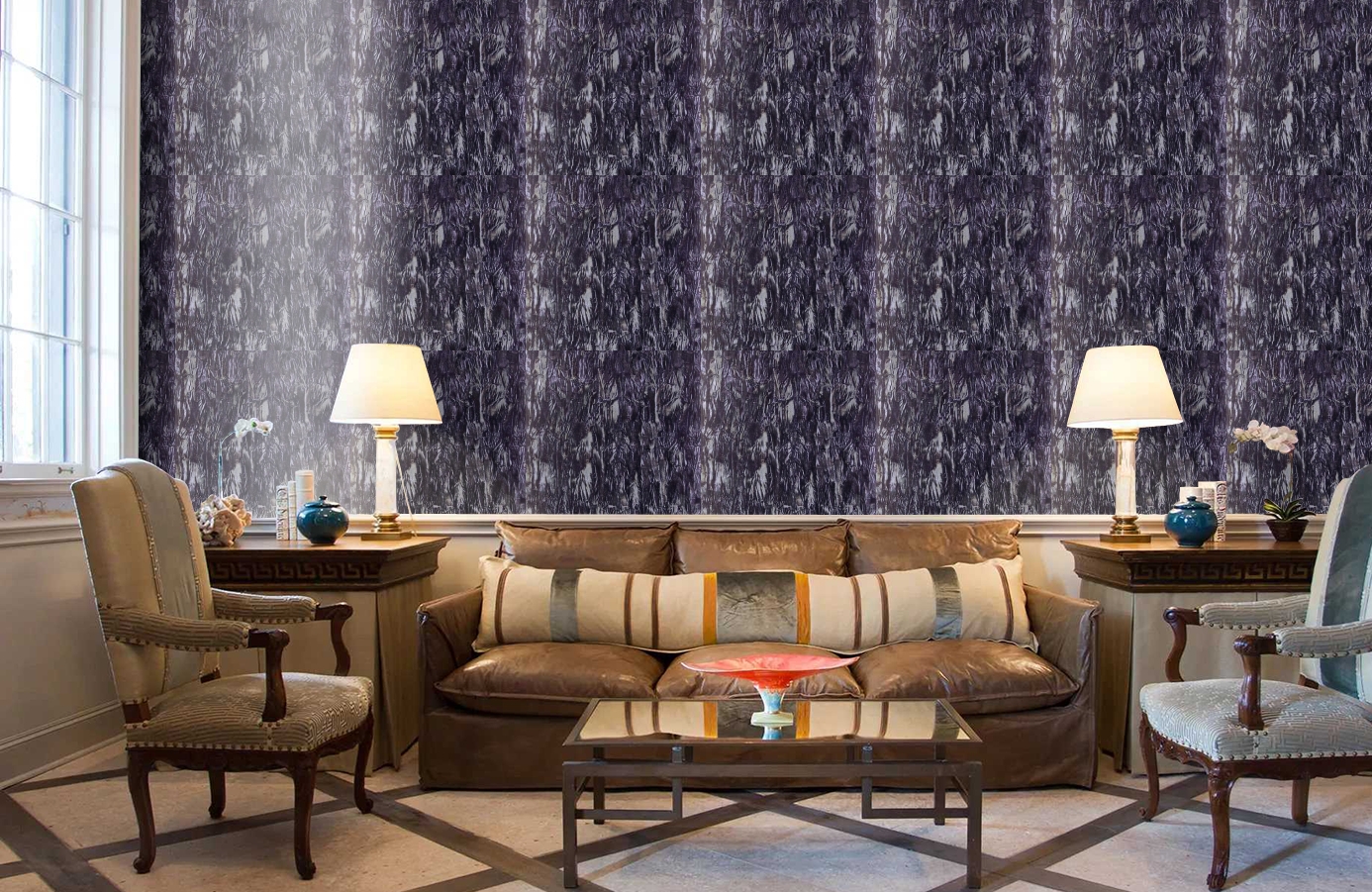 Обои GEORGES-SAND-P_-04 фото в интерьере кабинета