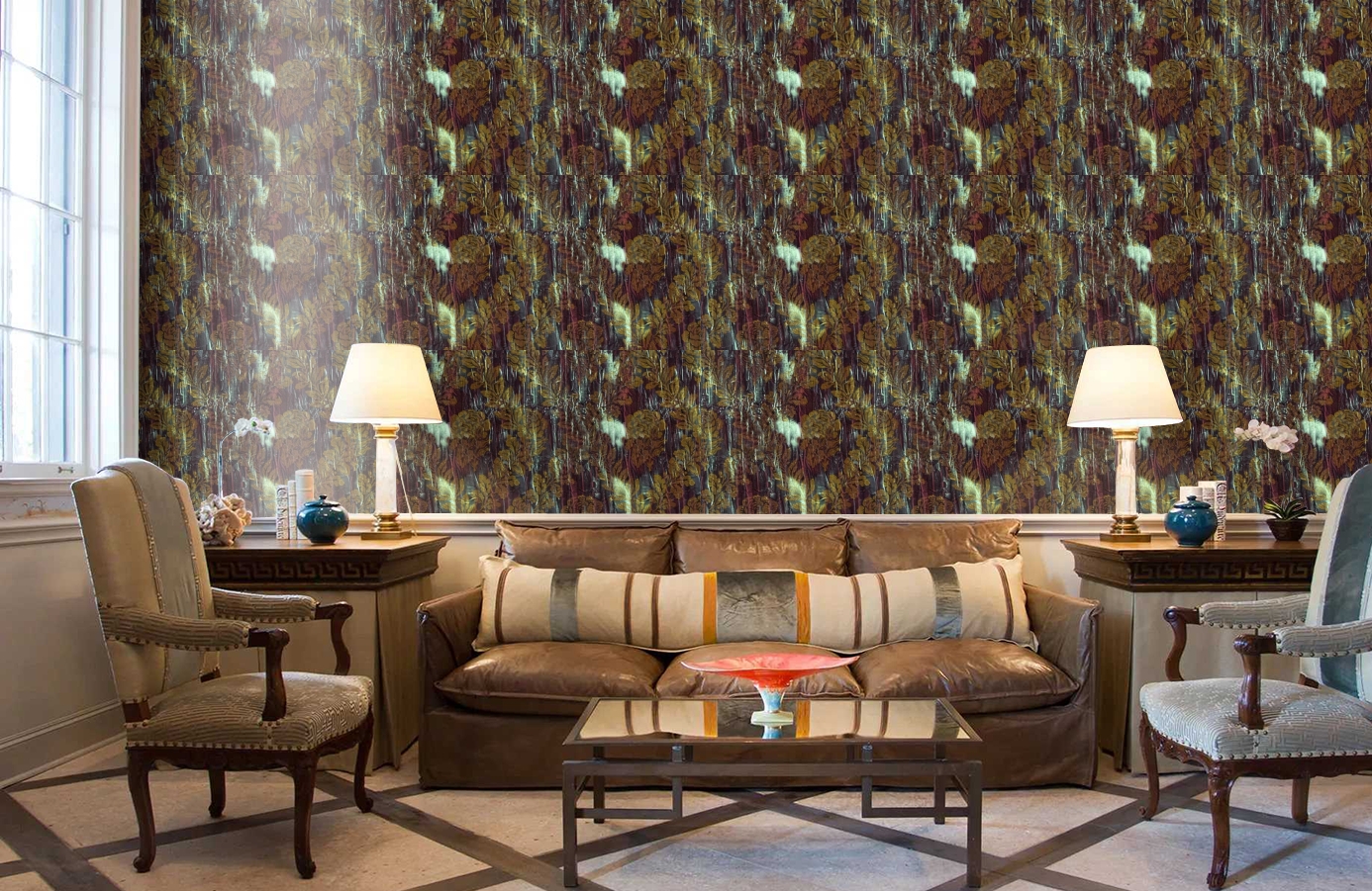 Обои GEORGES-SAND-P_-09 фото в интерьере кабинета