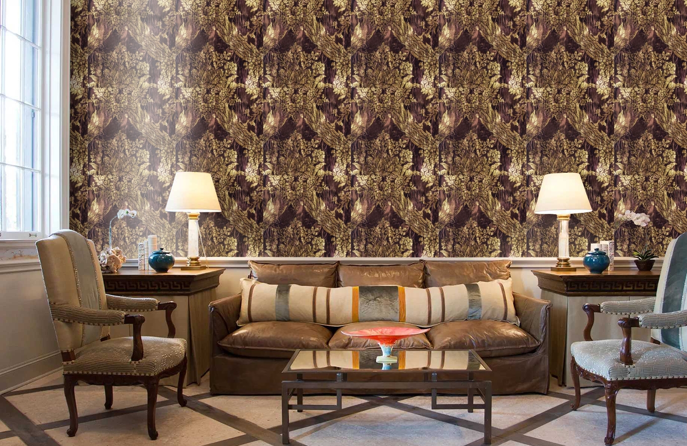 Обои GEORGES-SAND-P_-11 фото в интерьере кабинета