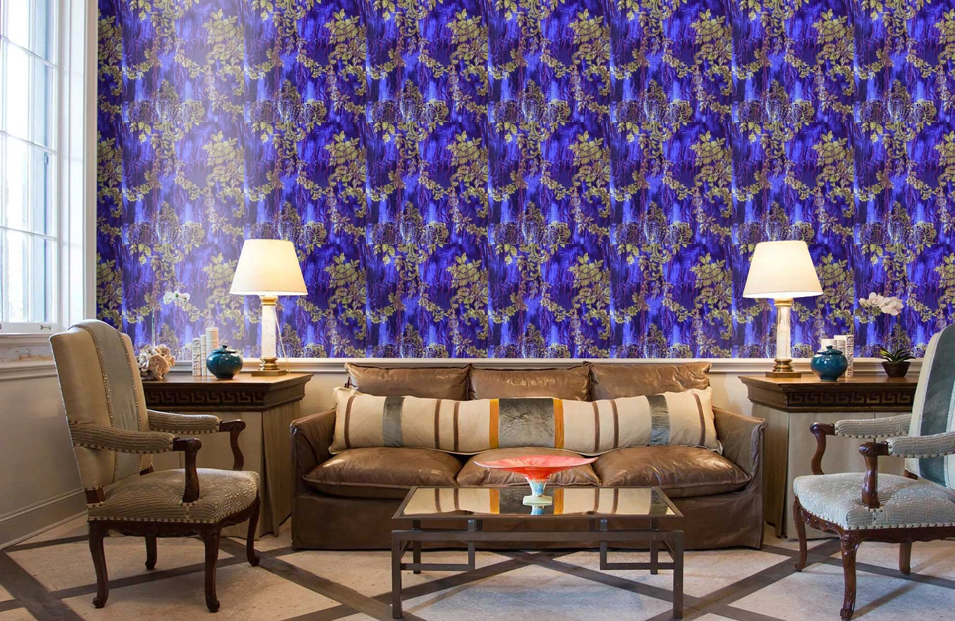 Обои GEORGES-SAND-P_-15 фото в интерьере кабинета