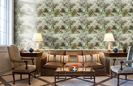 Обои ROSES_ANCIENNES_P__08 фото в интерьере кабинета превью