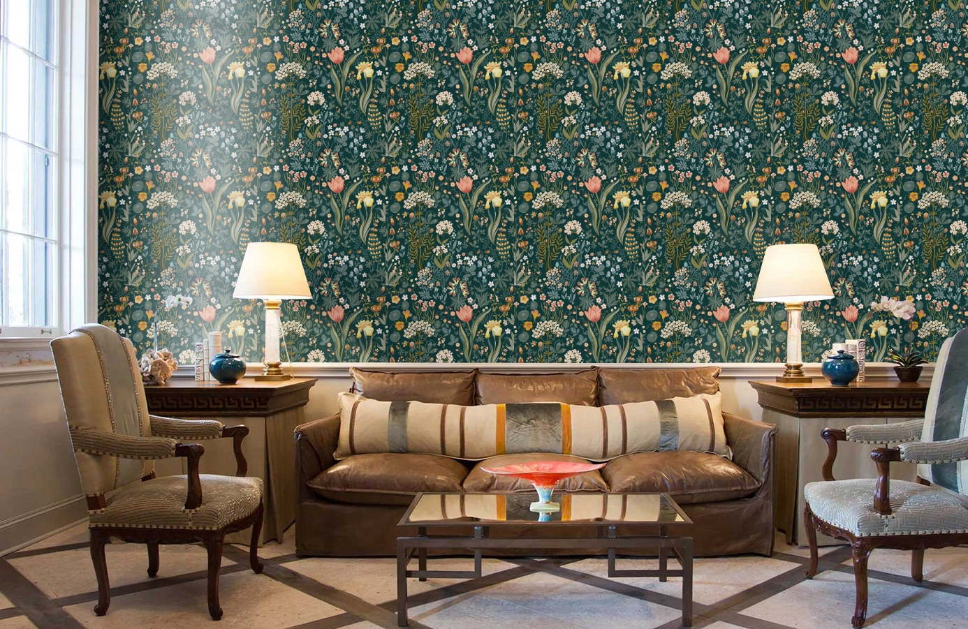 Обои 2055 фото в интерьере кабинета