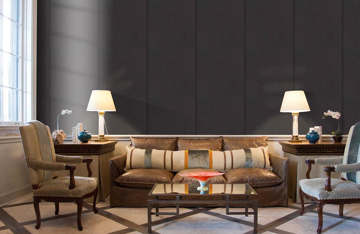 Обои 46006 фото в интерьере кабинета