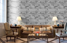 Обои Ark Parchment фото в интерьере кабинета превью