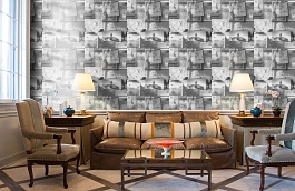 Обои Pinboard Charcoal фото в интерьере кабинета превью