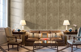 Обои Tapestry Brick фото в интерьере кабинета превью