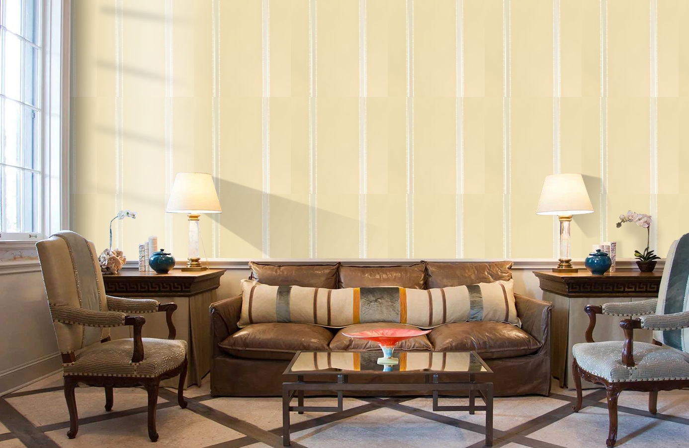 Обои PW78016-4 фото в интерьере кабинета