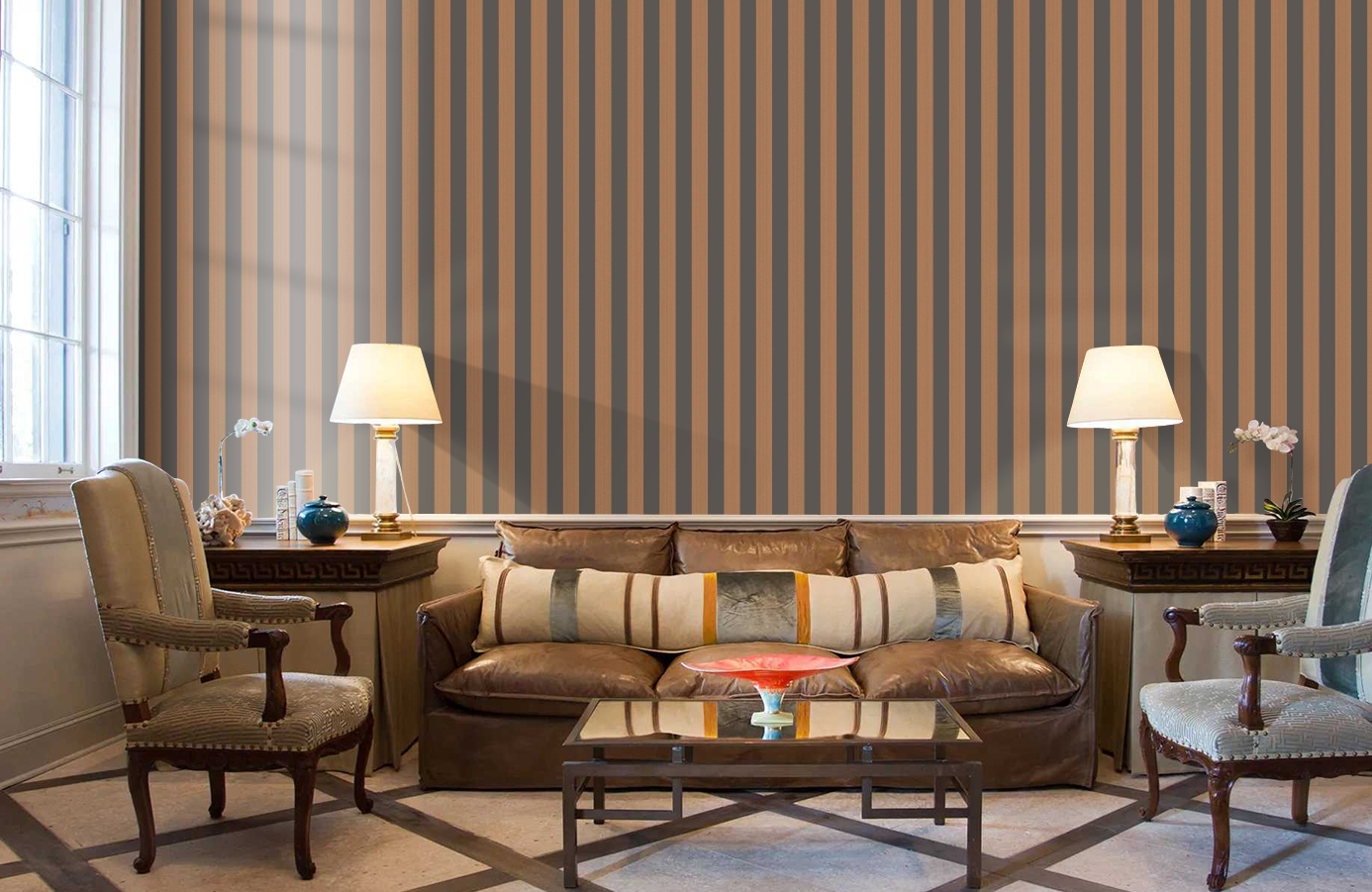 Обои 110/3017 фото в интерьере кабинета