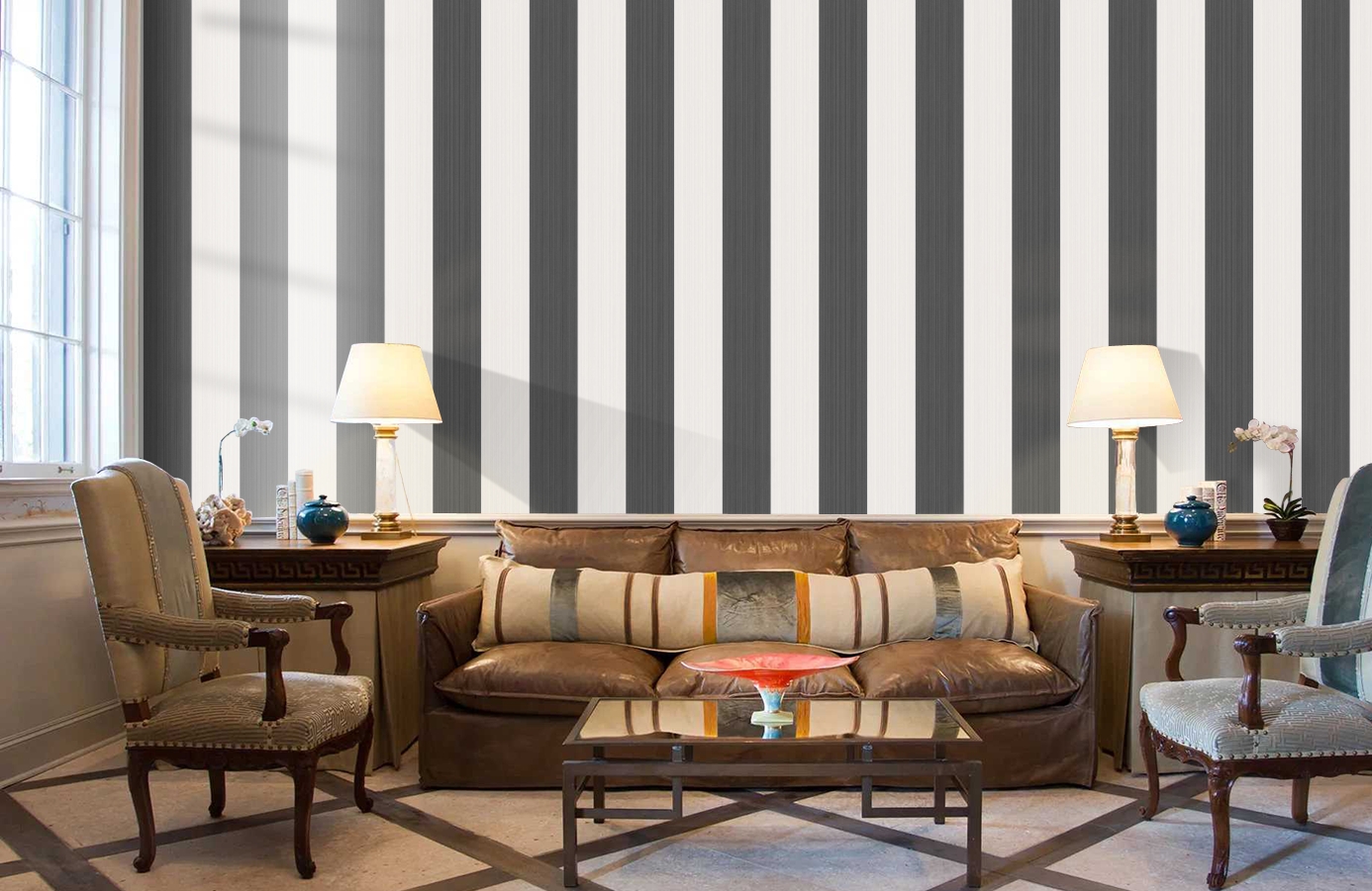 Обои 110/4025 фото в интерьере кабинета