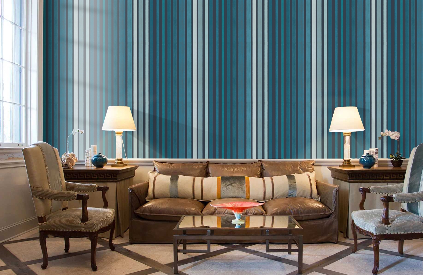 Обои 110/9042 фото в интерьере кабинета