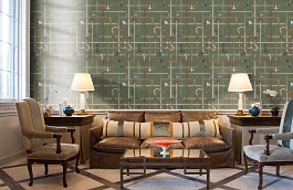 Обои 114-14027 фото в интерьере кабинета превью