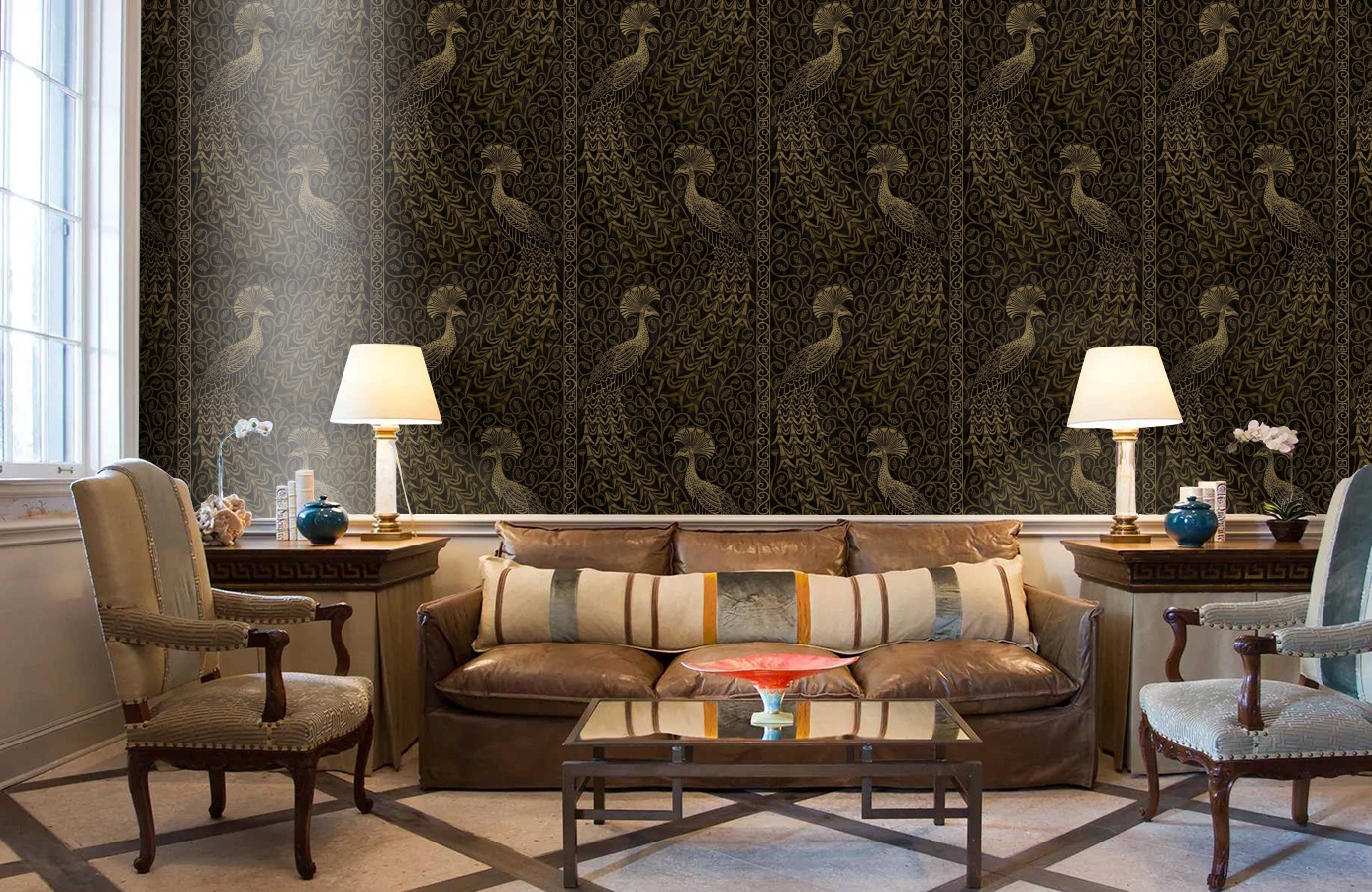 Обои 116-3010 фото в интерьере кабинета Обои 116-3010 фото в интерьере кабинета