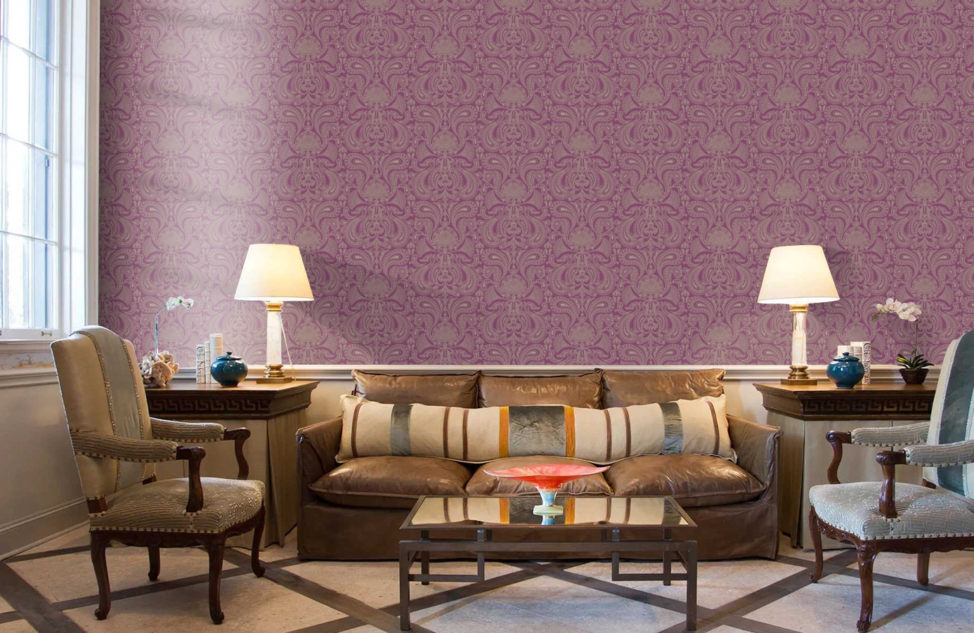 Обои 66/1007 фото в интерьере кабинета