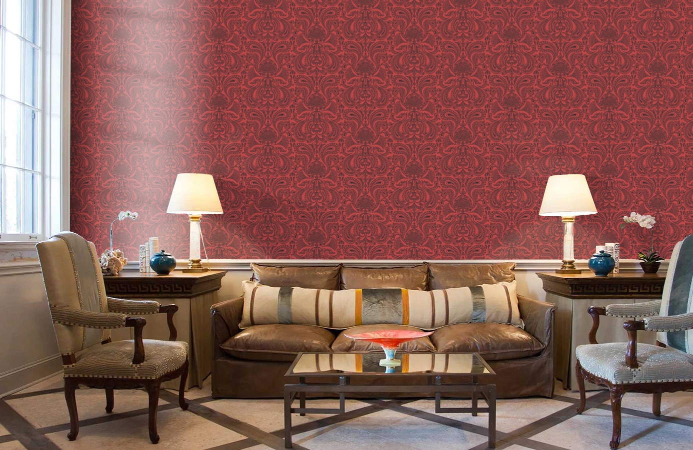 Обои 66/1008 фото в интерьере кабинета