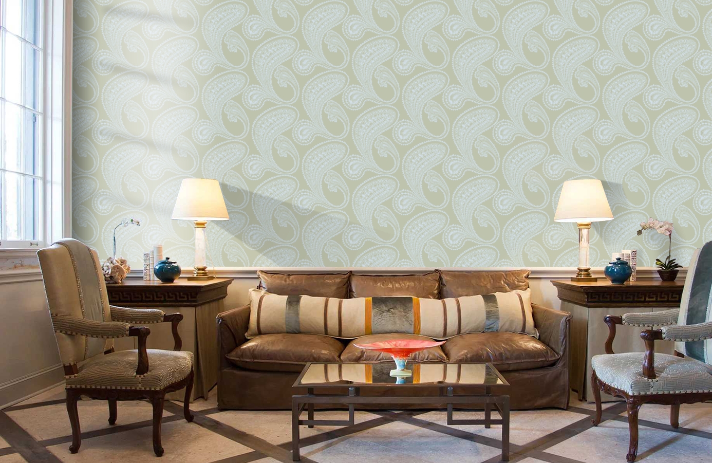 Обои 66/5034 фото в интерьере кабинета