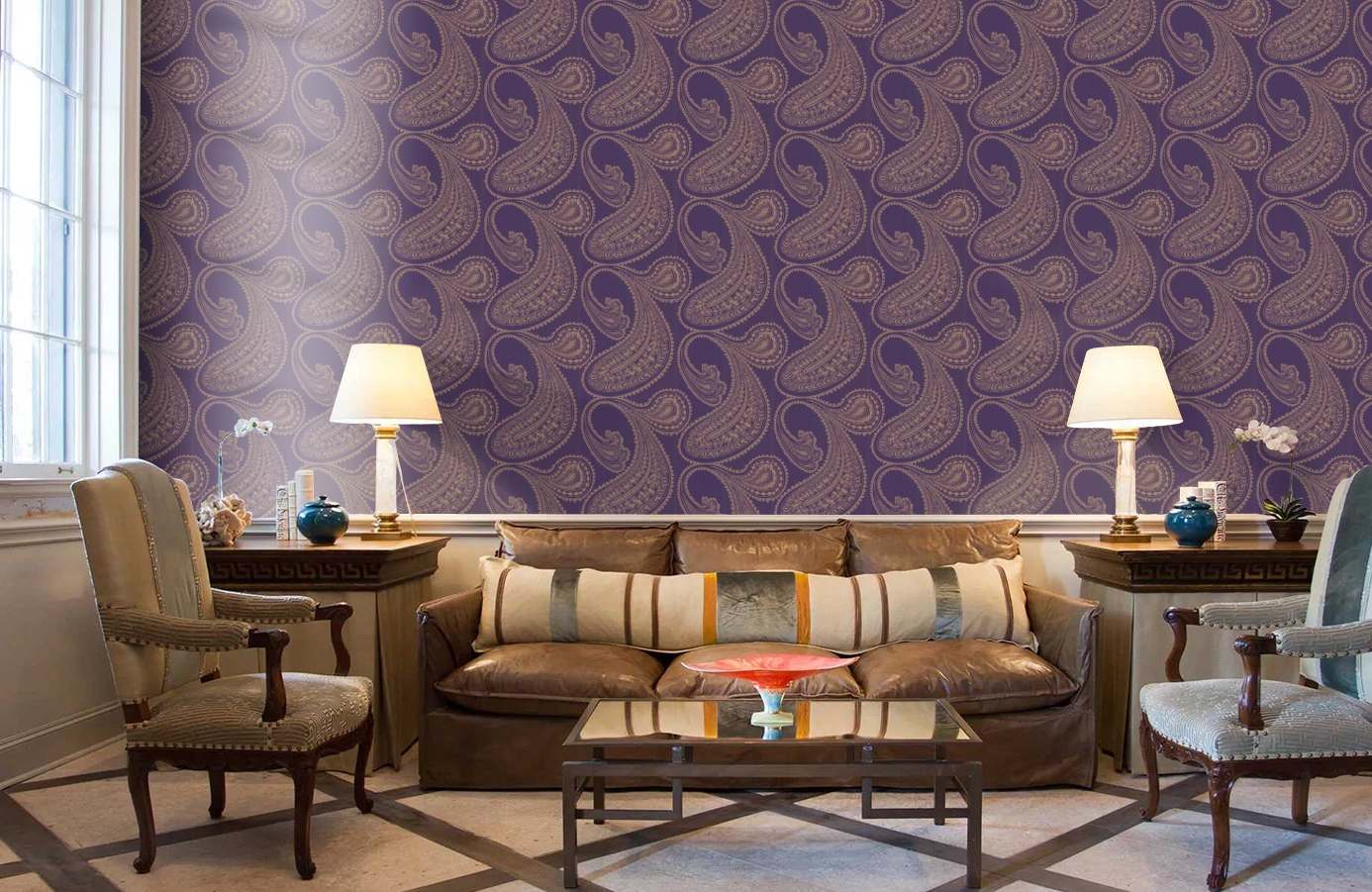 Обои 66/5040 фото в интерьере кабинета