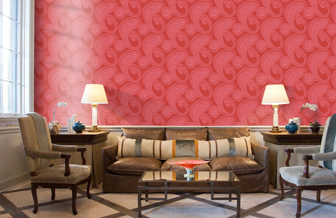 Обои 66/5041 фото в интерьере кабинета