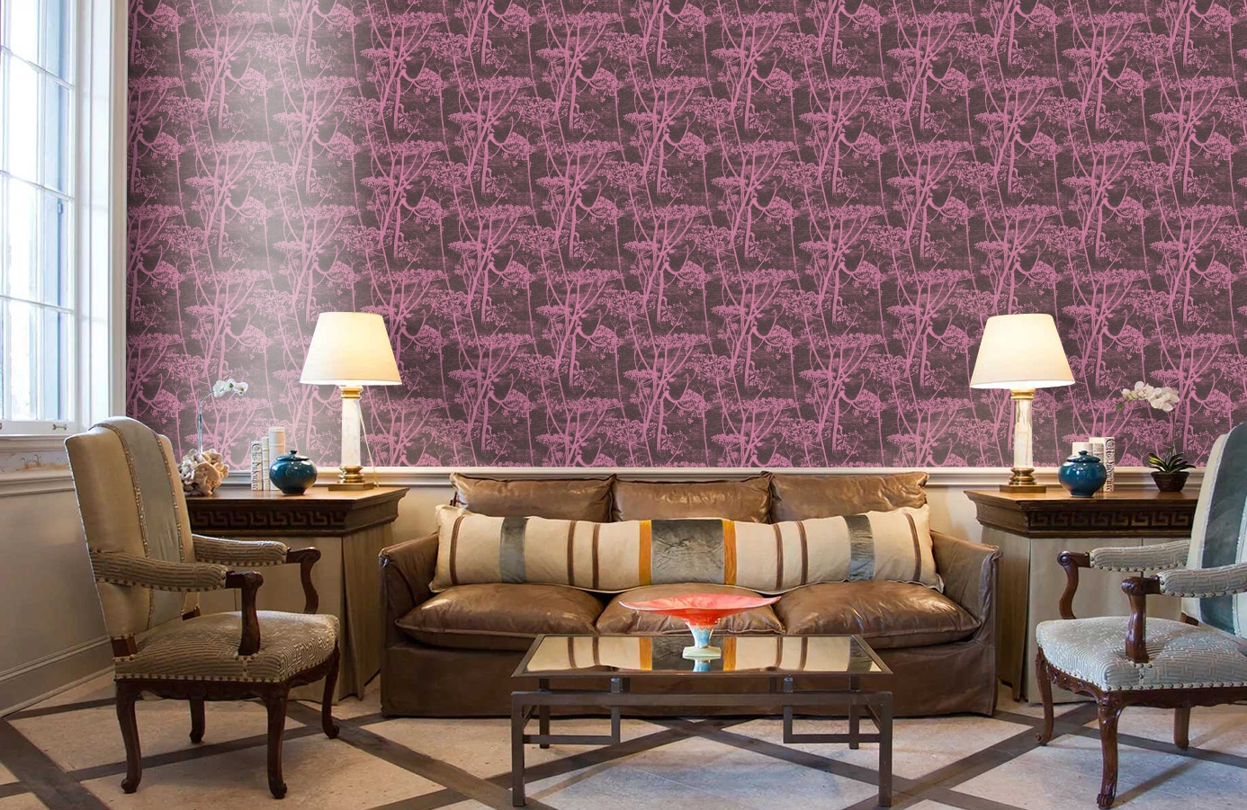 Обои 66/7047 фото в интерьере кабинета