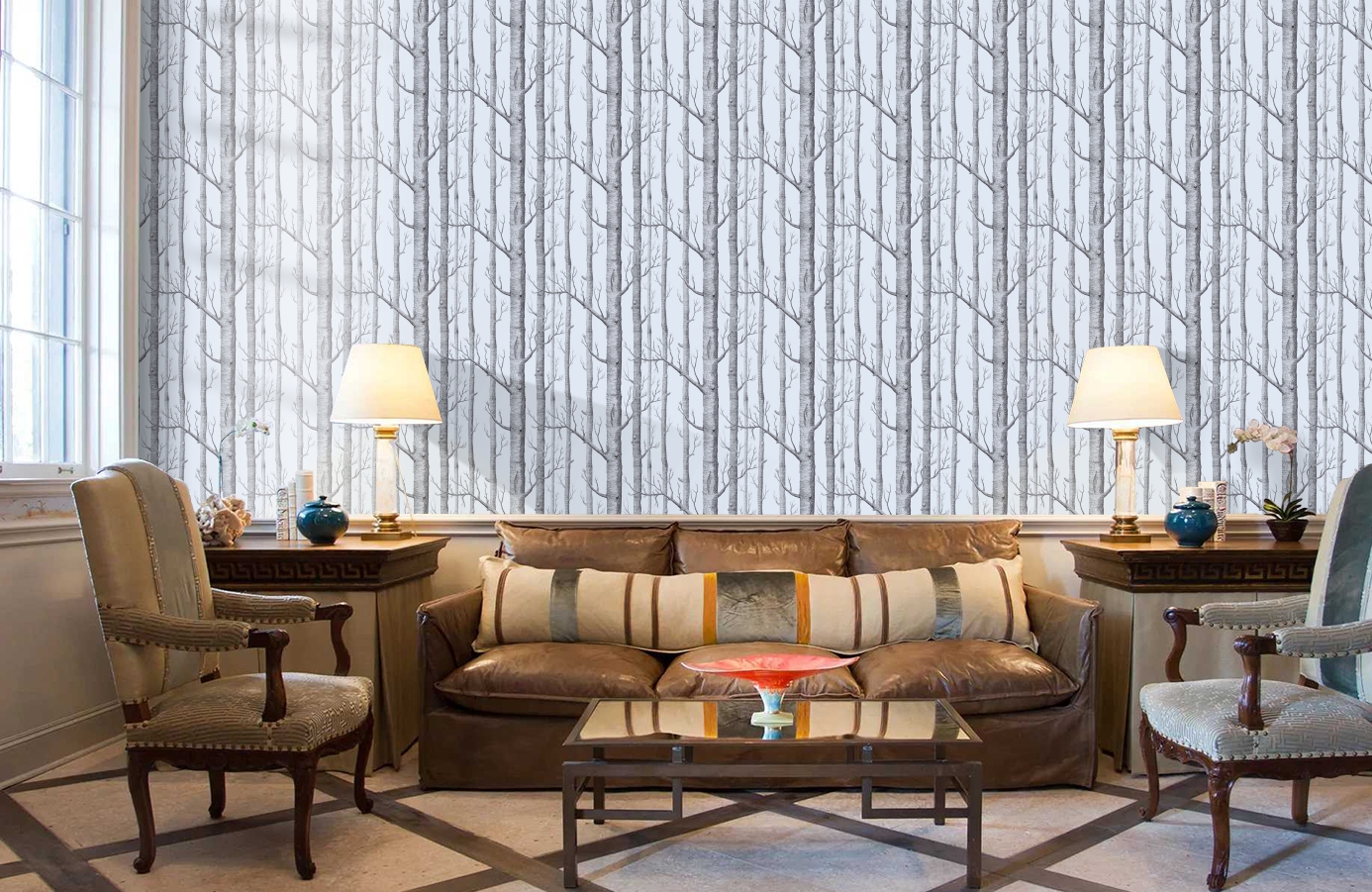 Обои 69/12150 фото в интерьере кабинета