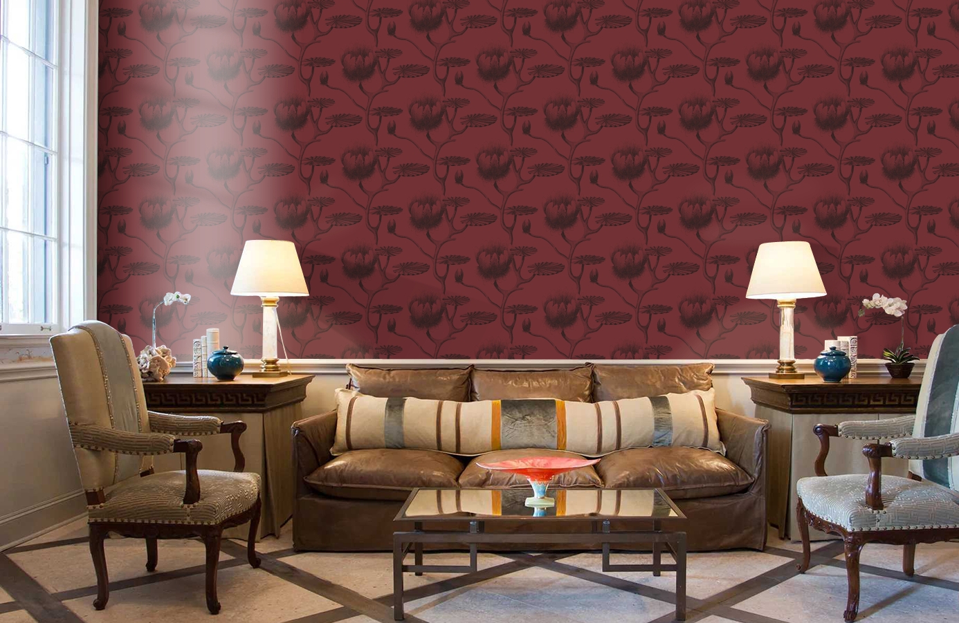 Обои 69/3111 фото в интерьере кабинета