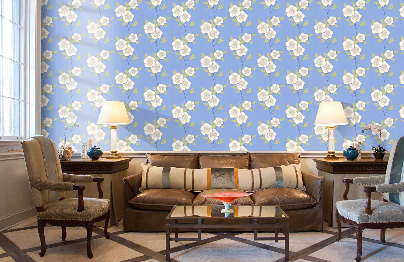 Обои 69/6122 фото в интерьере кабинета