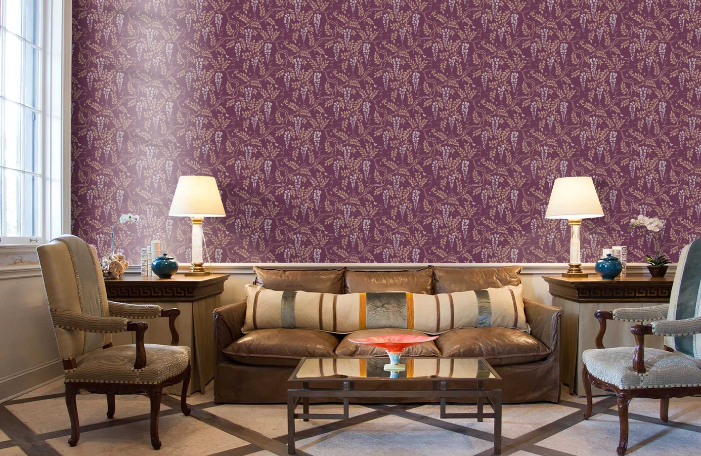 Обои 81/13057 фото в интерьере кабинета