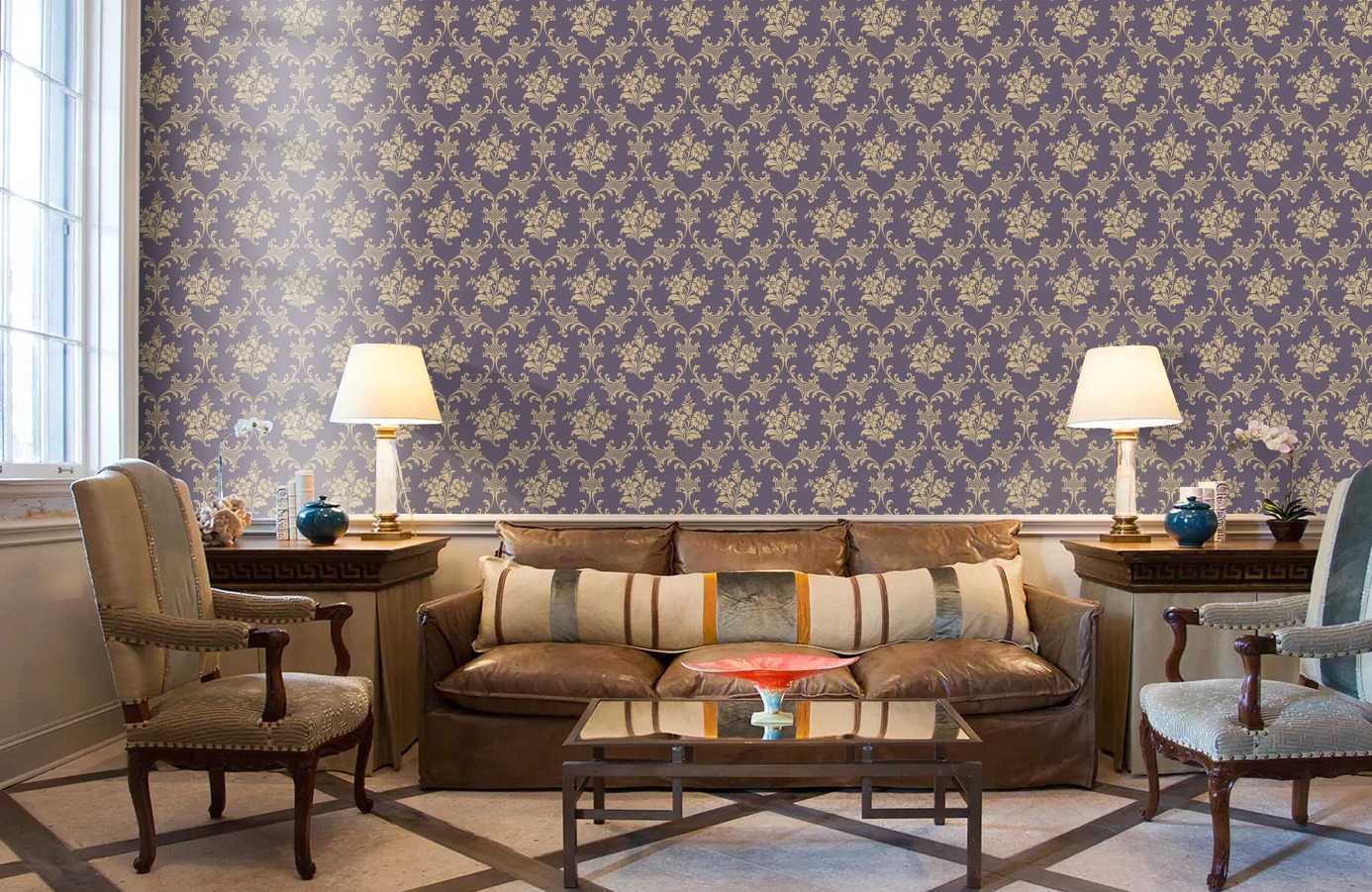 Обои 81/14060 фото в интерьере кабинета