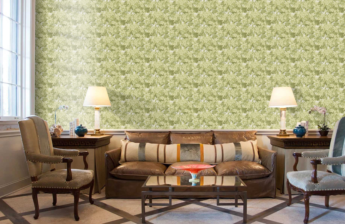 Обои 98/10046 фото в интерьере кабинета