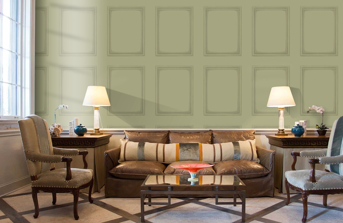 Обои 98/7029 фото в интерьере кабинета