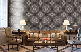 Обои Antique Lace Wallpaper La фото в интерьере кабинета превью