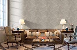 Обои Blossom Wallpaper Linen 8 фото в интерьере кабинета превью