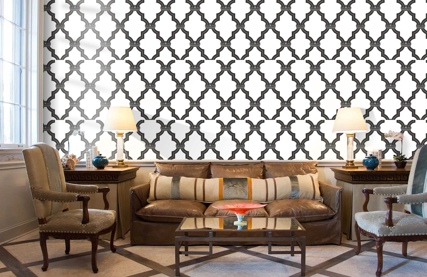 Обои CCE130132 фото в интерьере кабинета